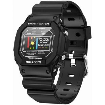 Ceas inteligent Smartwatch MaxCom FW22 Classic Sport, Display TFT 0.96inch, Bluetooth, Bratara Silicon, Rezistent la apa, Android/iOS (Negru)