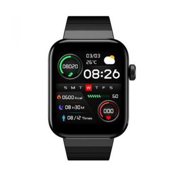 Ceas inteligent Smartwatch Mibro T1, Bluetooth, Display AMOLED HD 1.6inch, Wateproof 2 ATM, Microfon (Negru)