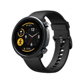 Ceas inteligent Smartwatch Mibro Watch A1, 1.28inch, IP68, Semi-AMOLED, bratara silicon (Negru)