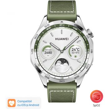 Huawei Watch GT 4, 46mm, Verde de firma original