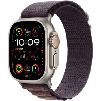 SmartWatch Apple Watch Ultra 2, Cellular, 49mm Carcasa Titanium, Indigo Alpine Loop - Small