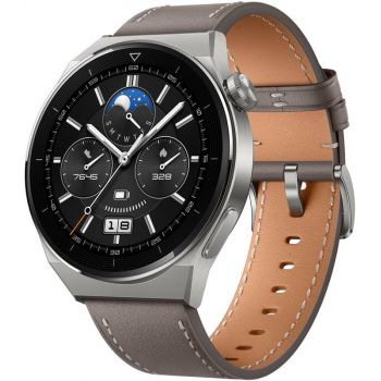 SmartWatch Huawei WATCH GT 3 Pro, Leather Strap, Gray