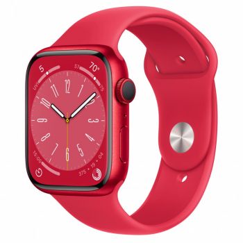 Apple Apple Watch 8, GPS, Carcasa RED Aluminium 45mm, RED Sport Band de firma original