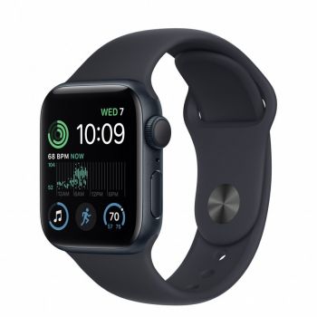 Apple Apple Watch SE 2 (2022), GPS, Carcasa Midnight Aluminium 40mm, Midnight Sport Band