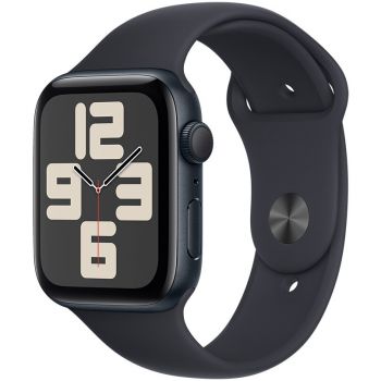 Apple Apple Watch SE (2023), GPS, Carcasa Midnight Aluminium 44mm, Midnight Sport Band - S/M de firma original