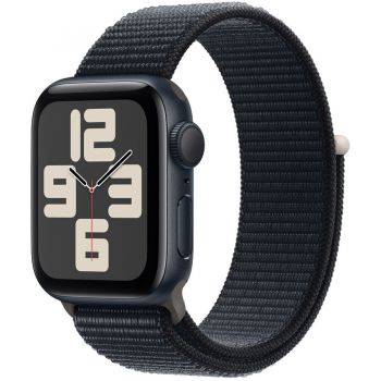 Apple Apple Watch SE (2023), GPS, Carcasa Midnight Aluminium 44mm, Midnight Sport Loop