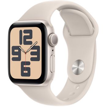 Apple Apple Watch SE (2023), GPS, Carcasa Starlight Aluminium 40mm , Starlight Sport Band - M/L