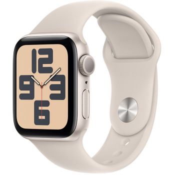 Apple Apple Watch SE (2023), GPS, Carcasa Starlight Aluminium 40mm , Starlight Sport Band - M/L de firma original