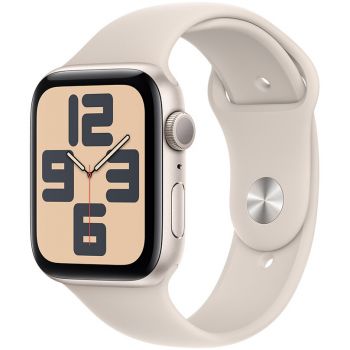 Apple Apple Watch SE (2023), GPS, Carcasa Starlight Aluminium 44mm, Starlight Sport Band - M/L