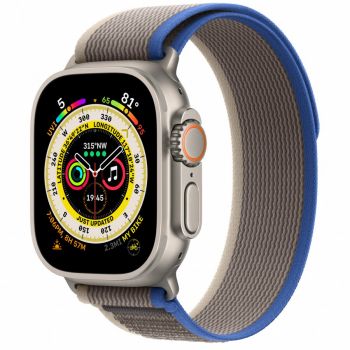 Apple Apple Watch Ultra, GPS, Cellular, Carcasa Titanium 49mm, Blue/Gray Trail Loop - S/M Apple Apple Watch Ultra, GPS, Cellular, Carcasa Titanium 49mm, Blue/Gray Trail Loop - S/M