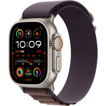 Apple Smartwatch Apple Watch Ultra 2 GPS + Cellular, 49mm Titanium Case with Indigo Alpine Loop - Small