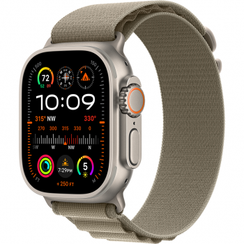 Apple SmartWatch Apple Watch Ultra 2, Cellular, 49mm Carcasa Titanium, Olive Alpine Loop - Medium