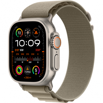 Apple SmartWatch Apple Watch Ultra 2, Cellular, 49mm Carcasa Titanium, Olive Alpine Loop - Medium Apple SmartWatch Apple Watch Ultra 2, Cellular, 49mm Carcasa Titanium, Olive Alpine Loop - Medium