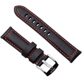 Asus Curea pentru smartwatch ASUS Vivowatch, piele, dimensiune 22 mm, negru/portocaliu