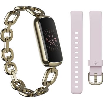 Bratara fitness Fitbit Luxe Special Edition, Android/iOS, Auriu/Roz