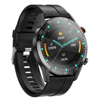 Ceas inteligent Smartwatch Hoco Y2 Pro, Ecran IPS 1.28inch (Negru) de firma original