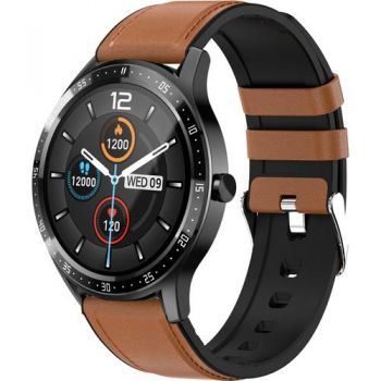 Ceas inteligent Smartwatch Maxcom FW43 Cobalt 2, ecran TFT 1.28inch,  IP67, bratara TPU, Bluetooth (Negru)