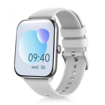 Ceas inteligent Smartwatch Niceboy Watch 3, Display IPS 1.85inch, Bluetooth, Monitorizare Somn, Nivel de oxigenare, Ritm Cardiac, Waterproof IP67 (Argintiu) de firma original