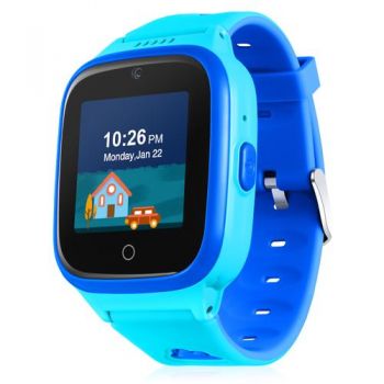 Ceas inteligent Smartwatch Niceboy Watch Kids Patrol, Display IPS 1.44inch, GPS, SIM, WiFi, SOS, apeluri video, aplicatie mobila, Waterproof IP67 (Albastru)