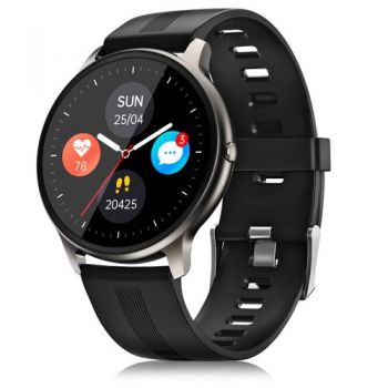 Ceas inteligent Smartwatch Niceboy XFIT Watch Pixel, Display LCD 1.3inch, Bluetooth, Autonomie 10 zile, Ritm Cardiac, Nivel de oxigen, Tensiune arteriala, Monitorizare Somn, Waterproof IP68 (Negru) de firma original