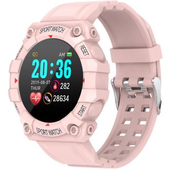 Ceas smartwatch FD68, Bluetooth, Vibratii, Monitorizare Fitness, Notificari, Pink