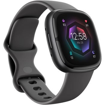 Ceas smartwatch Fitbit Sense 2, Gri Graphite Ceas smartwatch Fitbit Sense 2, Gri Graphite