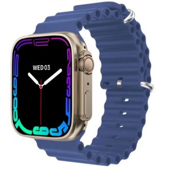 Ceas smartwatch S8 Ultra Max, 49mm Touchscreen, Senzori Monitorizare, Functie Telefon, Blue