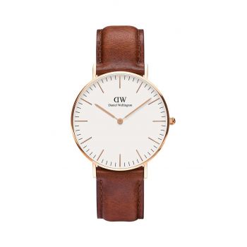 Daniel Wellington ceas Classic 36 St Mawes culoarea maro de firma original