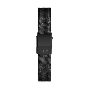 Daniel Wellington ceas Quadro Petite Pressed Ashfield Black femei, culoarea negru ieftin