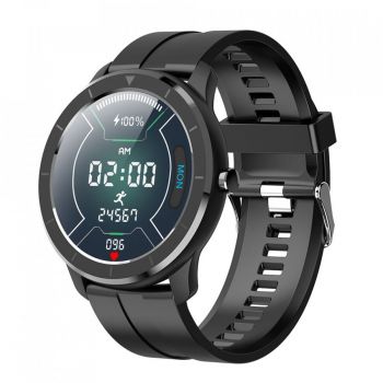 E-boda Ceas smartwatch si bratara fitness Epoch T100, E-Boda, Notificari Apeluri/ SMS/ WhatsApp, Autonomie 5 zile, Masurare Ritm Cardiac, Pasi, Rezistent la Apa, Negru de firma original