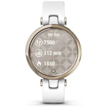 GARMIN Ceas Garmin LILY, auriu/alb , curea silicon GARMIN Ceas Garmin LILY, auriu/alb , curea silicon