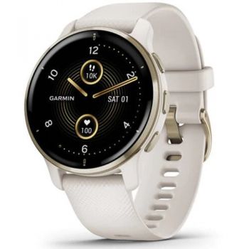 GARMIN Ceas Smartwatch Garmin Venu 2 Plus, Ivory/Cream
