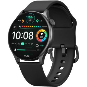 HAYLOU Smartwatch Haylou LS16 RT3 Plus, Display AMOLED 1.43, Bluetooth, Ritm Cardiac, Saturatie Oxigen, Monitorizare Somn, 105 Moduri sport, Negru de firma original