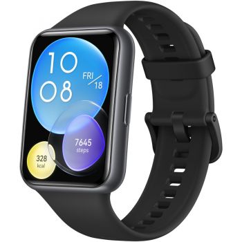 Huawei Smartwatch Huawei Watch Fit 2, Silicone Strap, Negru