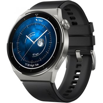 Huawei Smartwatch Huawei Watch GT 3 PRO, Fluoroelastomer Strap, Negru Huawei Smartwatch Huawei Watch GT 3 PRO, Fluoroelastomer Strap, Negru