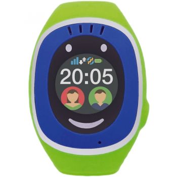 MyKi Smartwatch Touch de urmarire si localizare GPS/GSM pentru copii, Albastru Verde