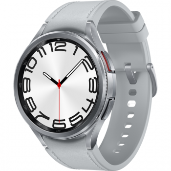 Samsung Smartwatch Samsung Watch 6 Classic SM-R965 4G LTE, ecran AMOLED 1.47, 2GB RAM, 16GB Flash, Bluetooth 5.3, Carcasa Otel, 47mm, Waterproof 5ATM, Argintiu