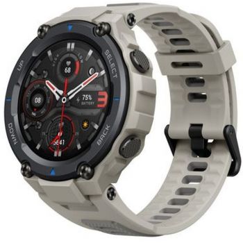 SmartWatch Amazfit T-Rex Pro Desert Grey, Curea silicon, GPS, Smartwatch cu durabilitate remarcabila
