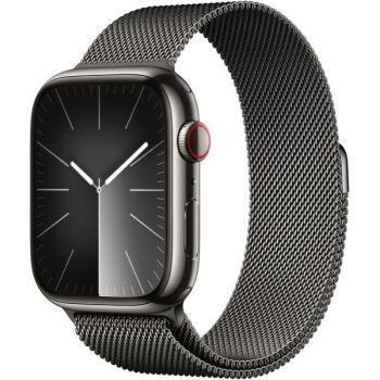 SmartWatch Apple Watch S9, Cellular, 45mm Carcasa Stainless Steel Graphite, Graphite Milanese Loop SmartWatch Apple Watch S9, Cellular, 45mm Carcasa Stainless Steel Graphite, Graphite Milanese Loop