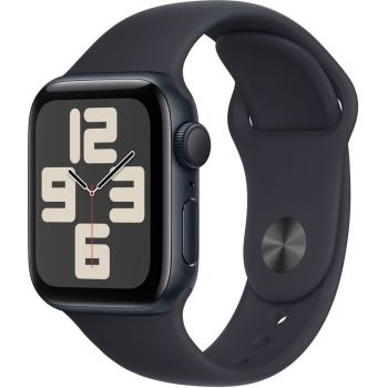 SmartWatch Apple Watch SE (2023), 40mm Aluminium Midnight cu Midnight Sport Band - M/L, GPS + Cellular