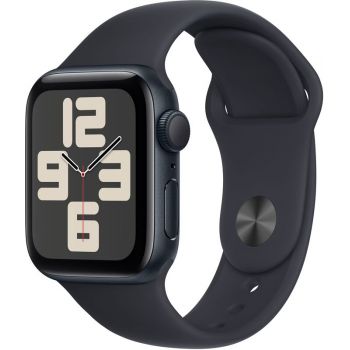 SmartWatch Apple Watch SE (2023), GPS, 40mm Aluminium Midnight cu Midnight Sport Band - S/M, GPS + Cellular