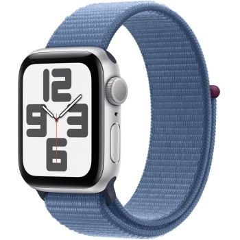 SmartWatch Apple Watch SE (2023), GPS, 40mm Aluminium Silver cu Winter Blue Sport Loop de firma original