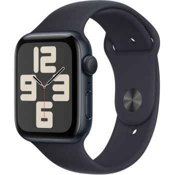 SmartWatch Apple Watch SE (2023), GPS, 44mm Aluminium Midnight cu Midnight Sport Band - S/M
