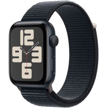 SmartWatch Apple Watch SE (2023), GPS, 44mm Aluminium Midnight cu Midnight Sport Loop