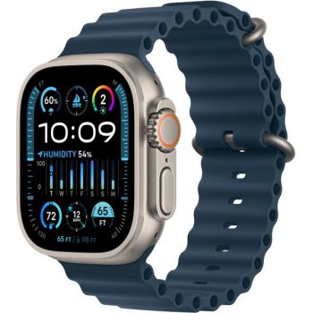 SmartWatch Apple Watch Ultra 2, Cellular, 49mm Carcasa Titanium, Blue Ocean Band de firma original