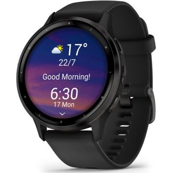 SmartWatch Garmin Venu 3, GPS, Wi-Fi, curea silicon, 45mm, Black/Slate