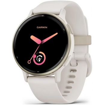 SmartWatch Garmin Vivoactive 5, GPS, 42mm, curea silicon, Cream Gold/Ivory