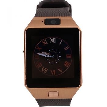 STAR Smartwatch Rush Auriu Si Curea Silicon Maro Cu SIM