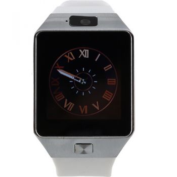 STAR Smartwatch Rush Carcasa Argintie Si Curea Silicon Alba