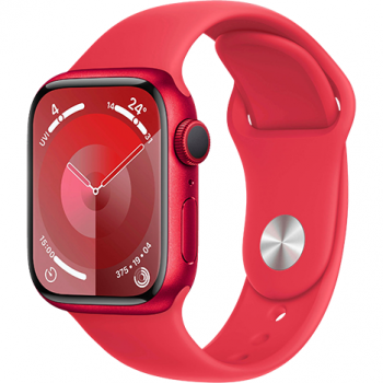 Apple Apple Watch 9, GPS, Carcasa RED Aluminium 41mm, RED Sport Band - S/M